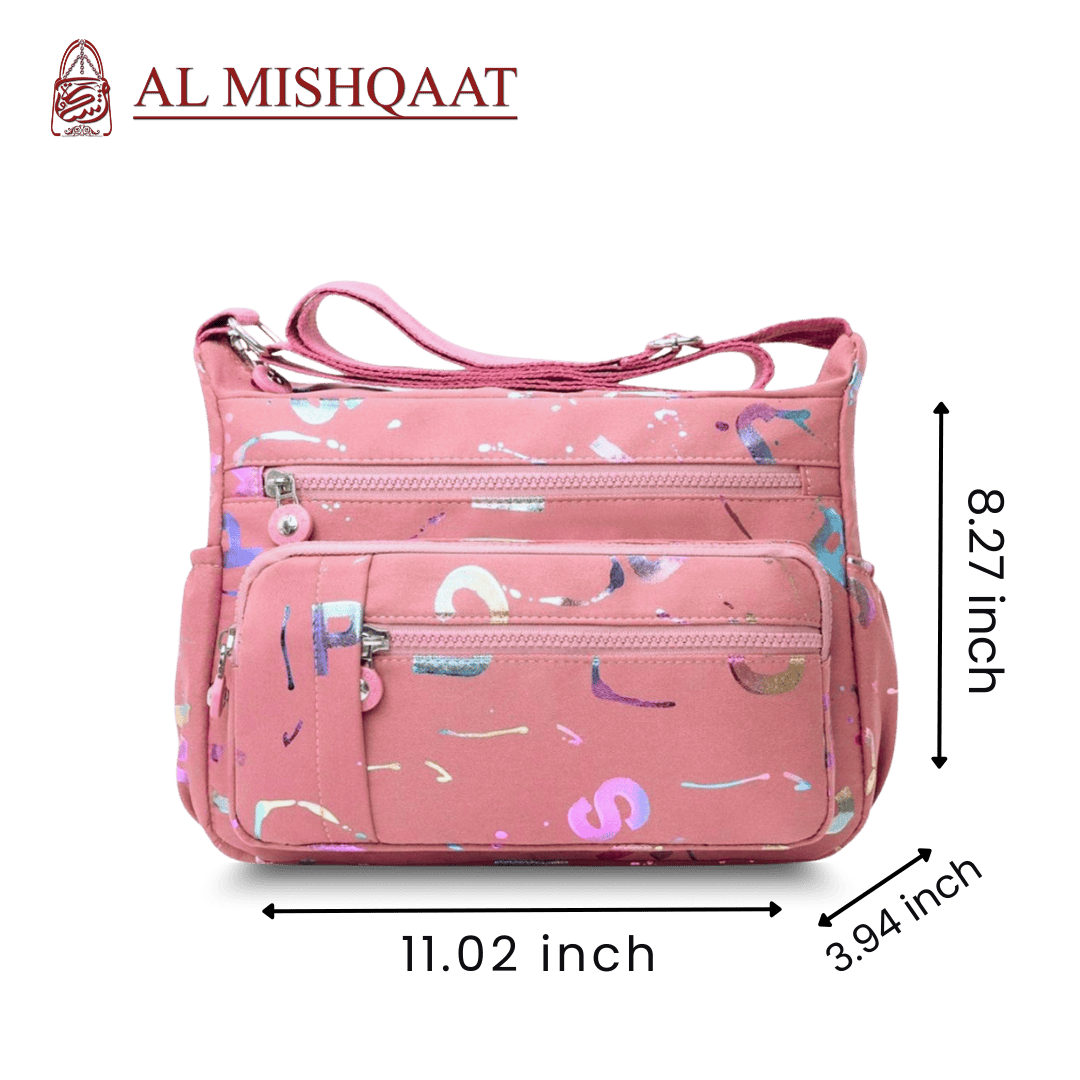 Pink Alphabet Crossbody Bag