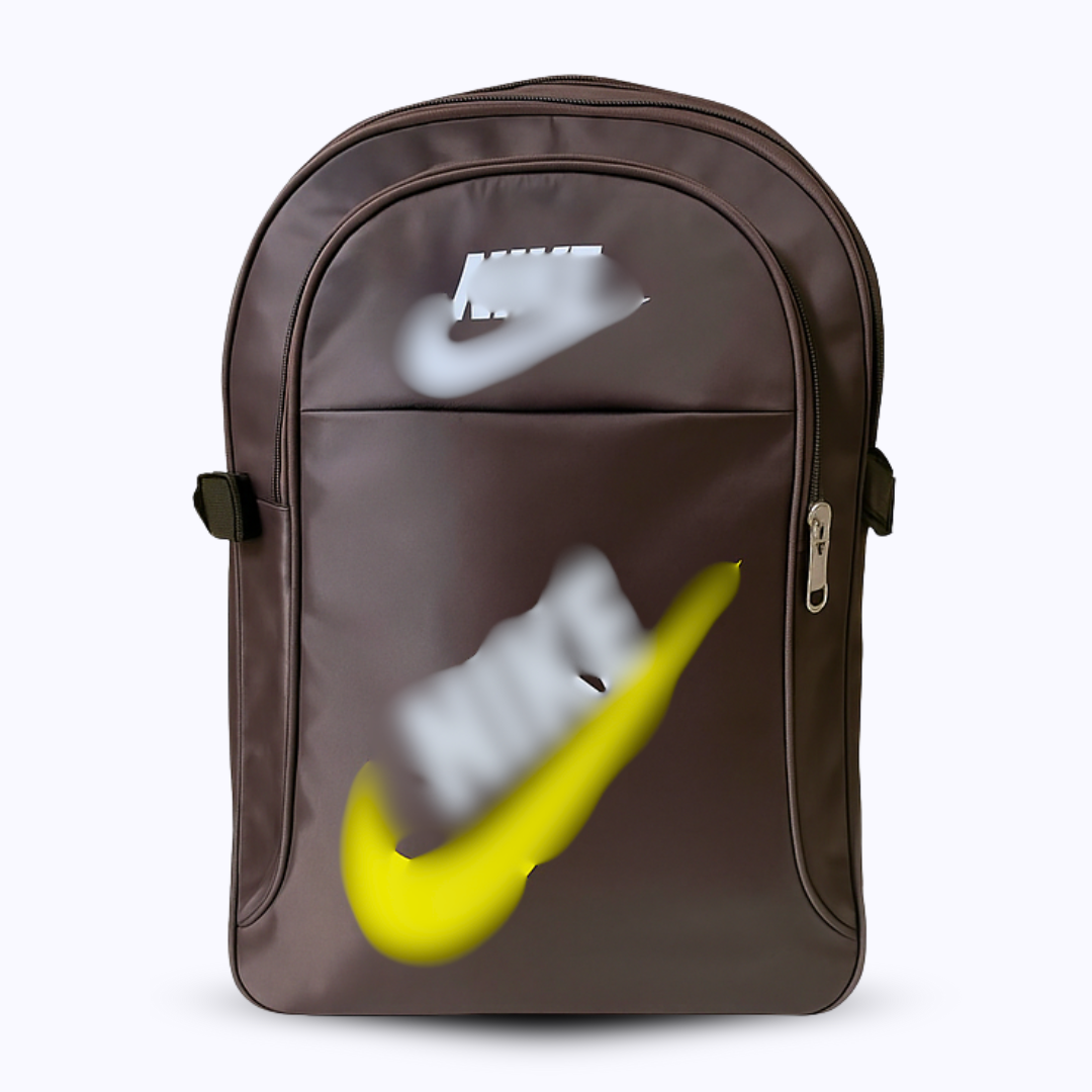 Brown Double zipper backpack