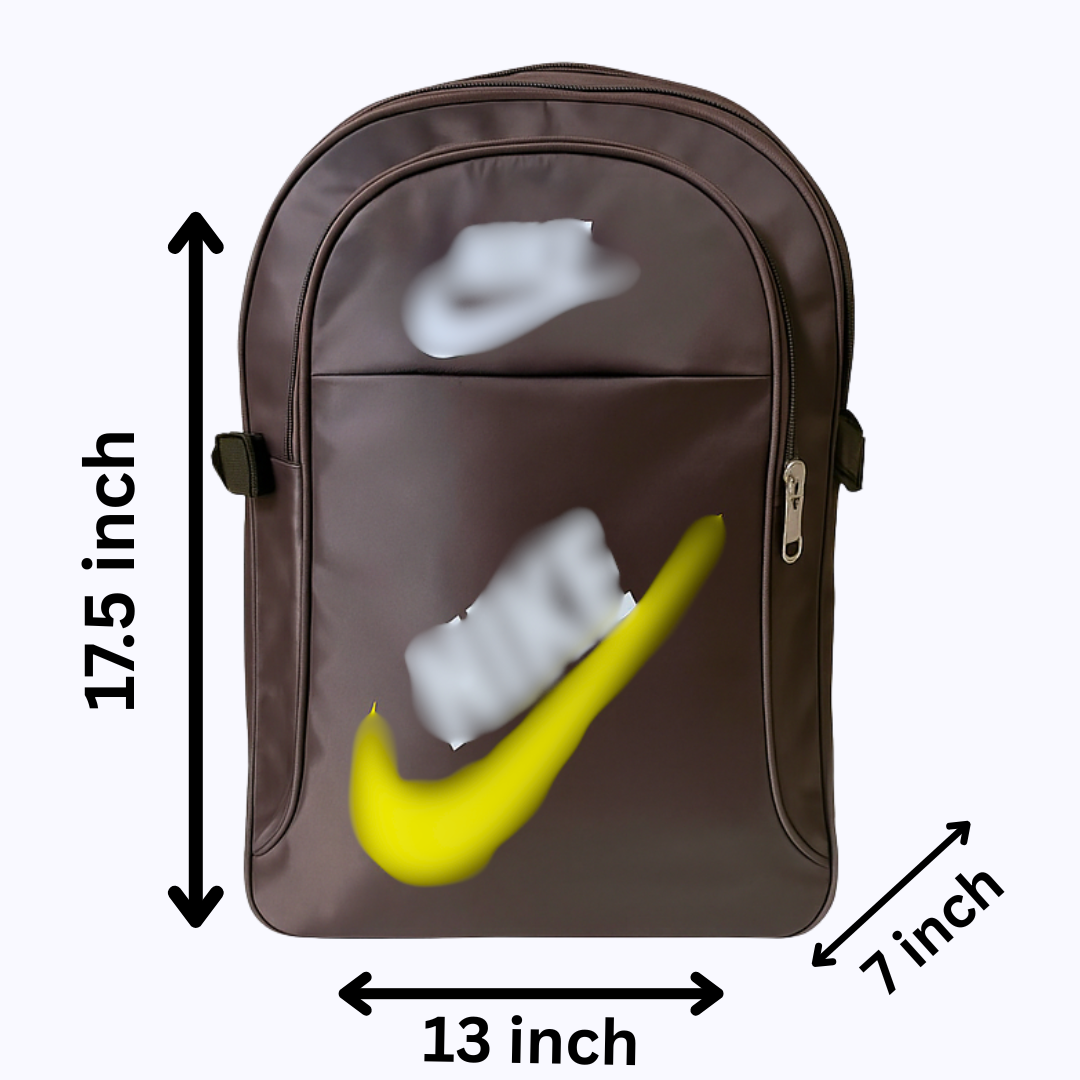 Brown Double zipper backpack