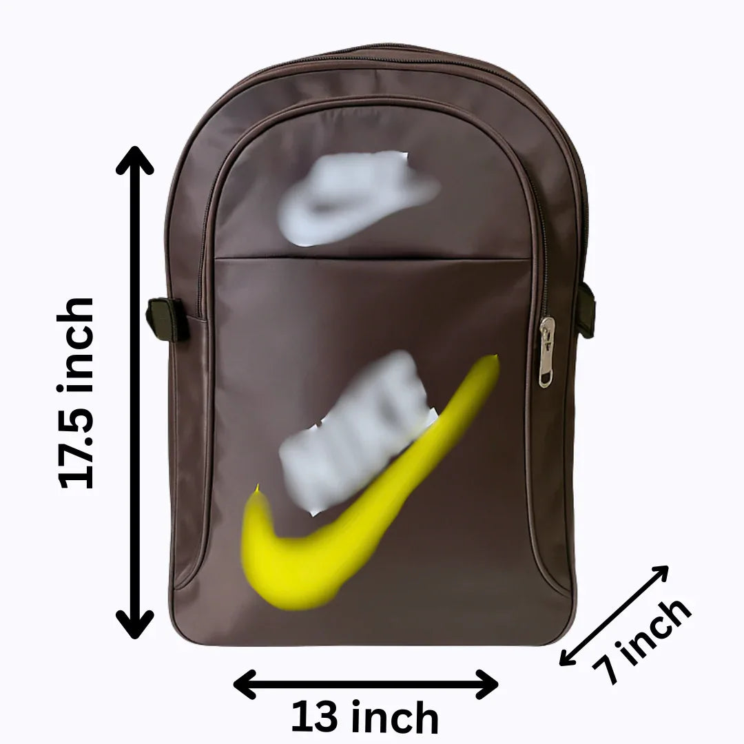 Brown Double zipper backpack