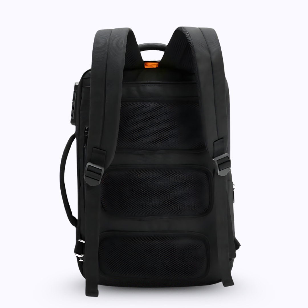 Black Orange Hand Carry Laptop Backpack, Laptop Backpack