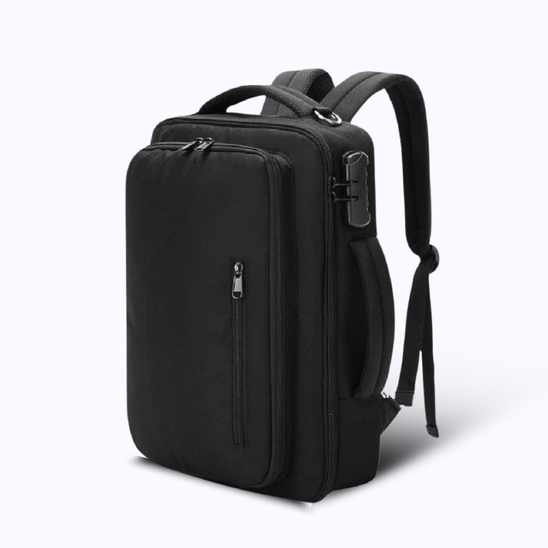 Black Orange Hand Carry Laptop Backpack, Laptop Backpack