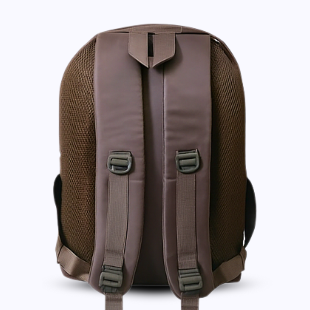 Brown Double zipper backpack