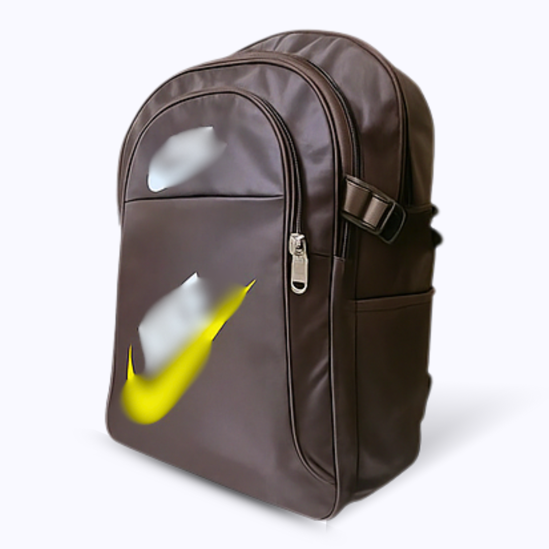 Brown Double zipper backpack
