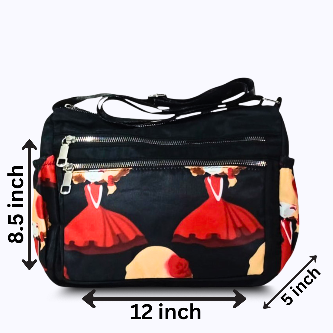 Printed parachute shoulder bag - doll hand/ shoulder bags