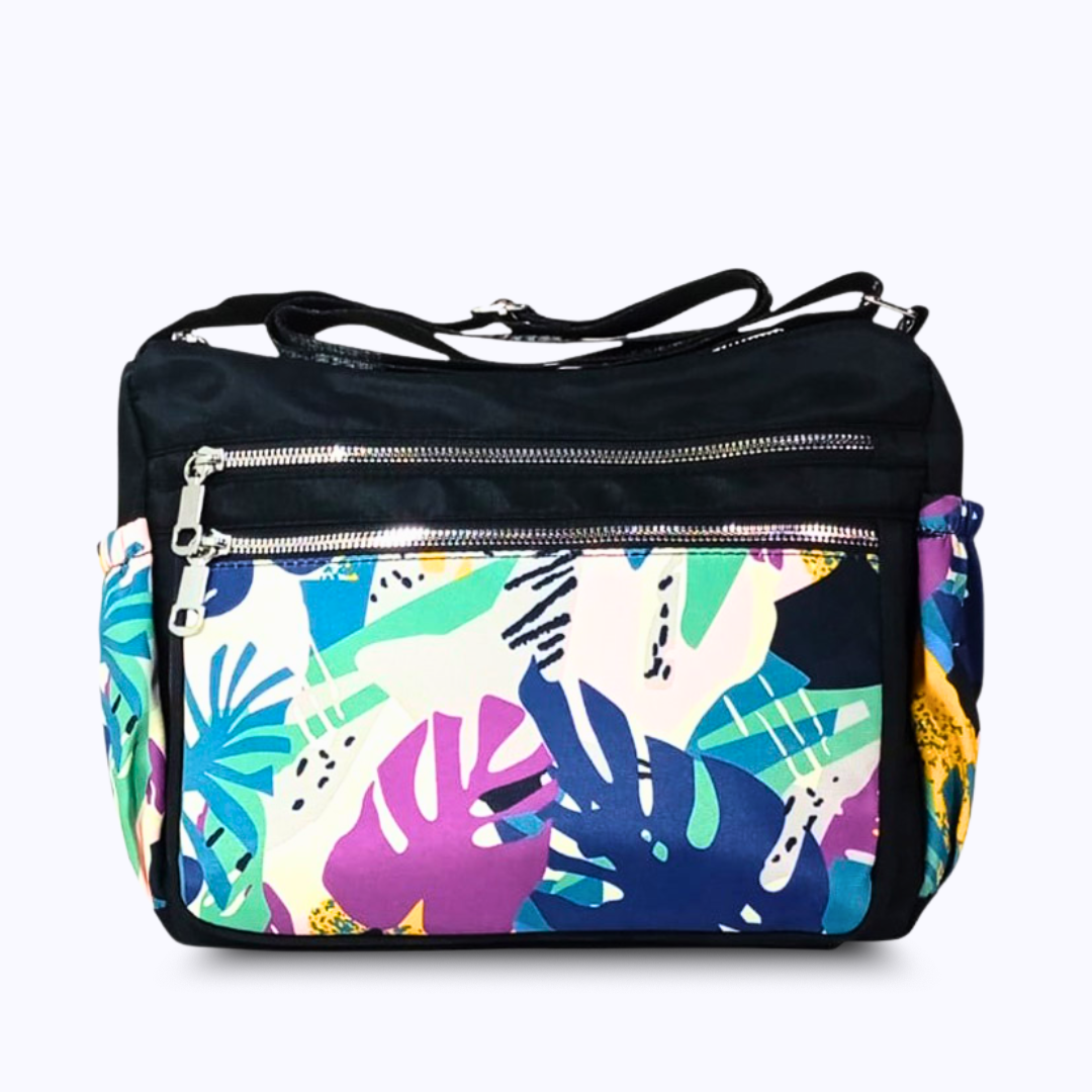 Printed parachute shoulder bag - Multicolor Leaves Multicolor hand/ shoulder bags