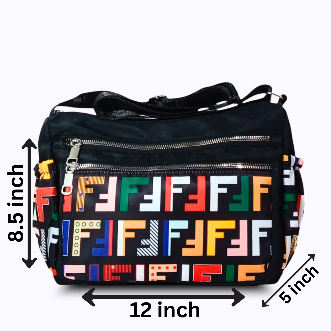 Printed parachute shoulder bag - Multicolor F Multicolor hand/ shoulder bags