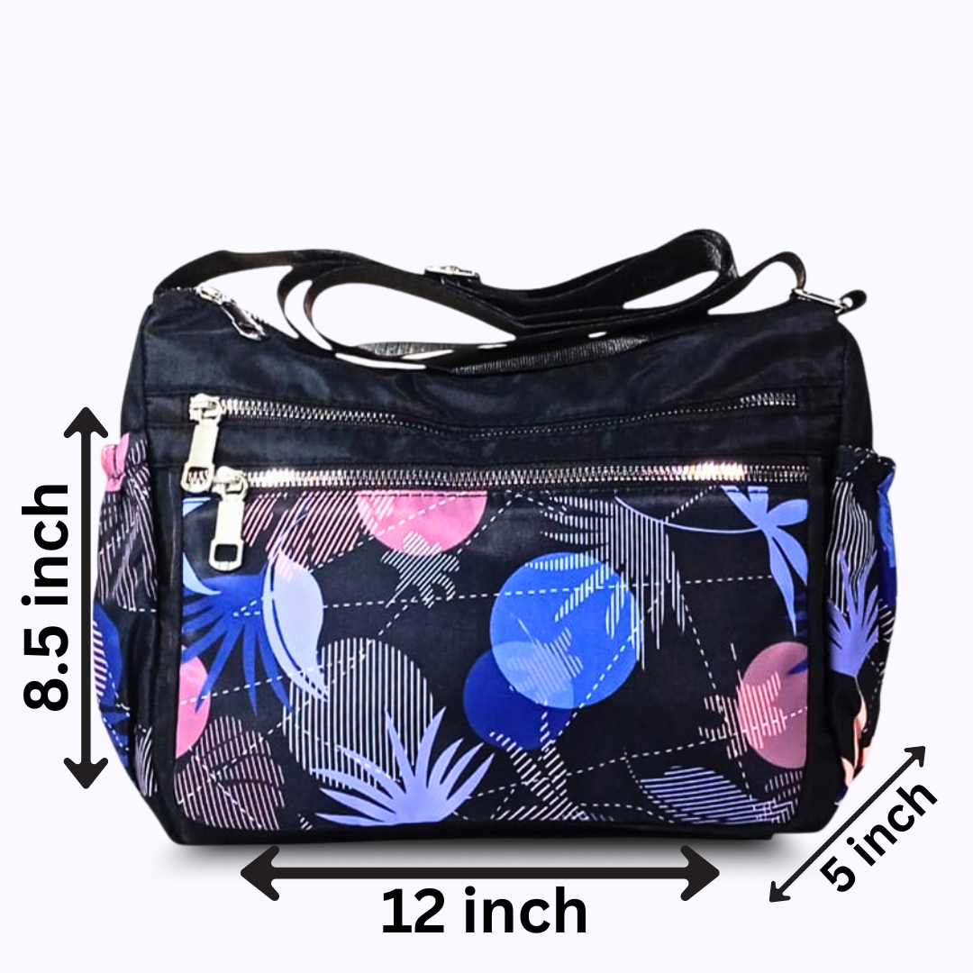 Printed parachute shoulder bag - bubble design Multicolor hand/ shoulder bags