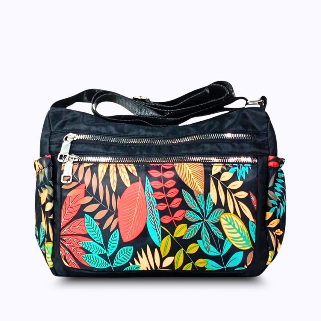 Printed parachute shoulder bag - Floral Leaves Multicolor hand/ shoulder bags