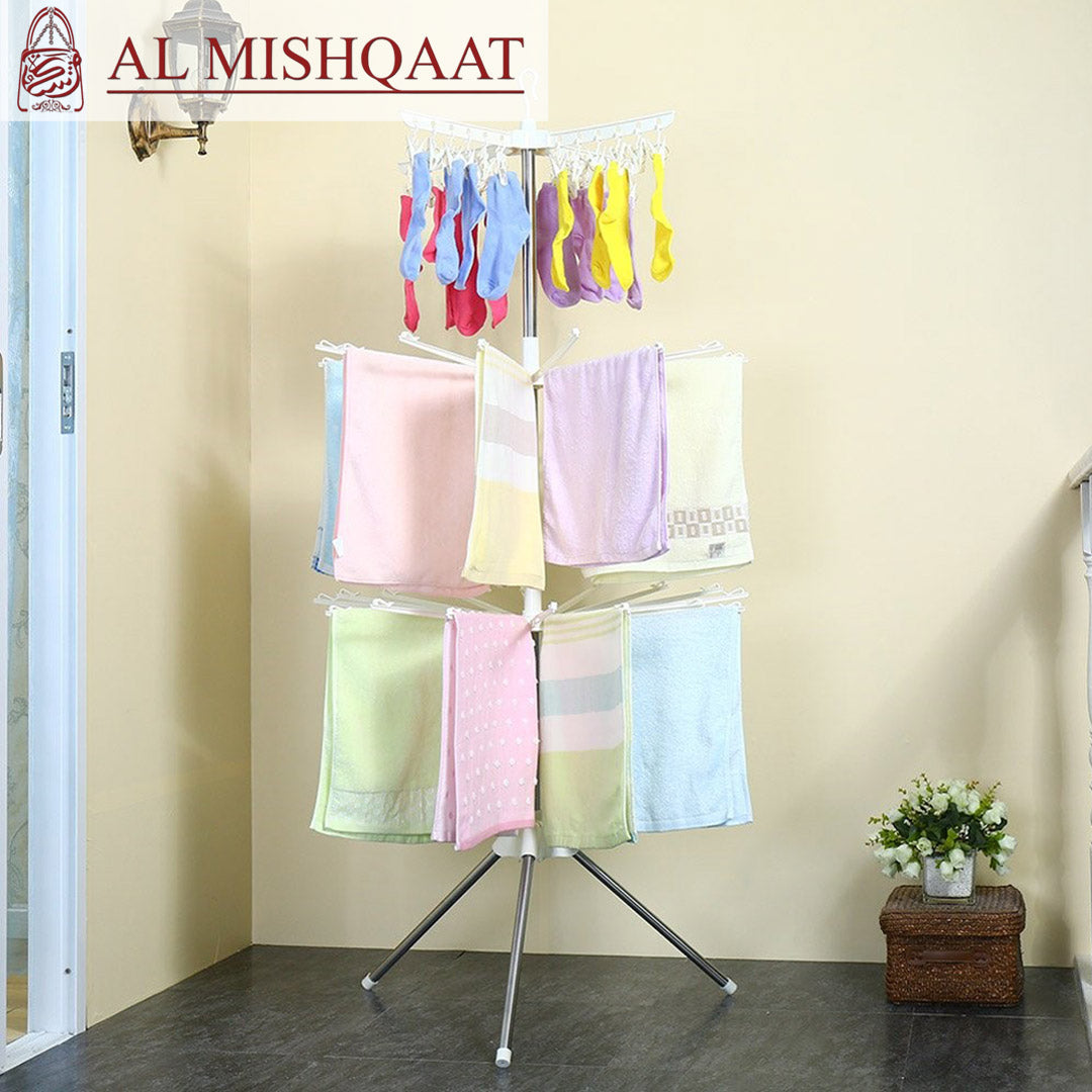Tripod laundry dryer space saving