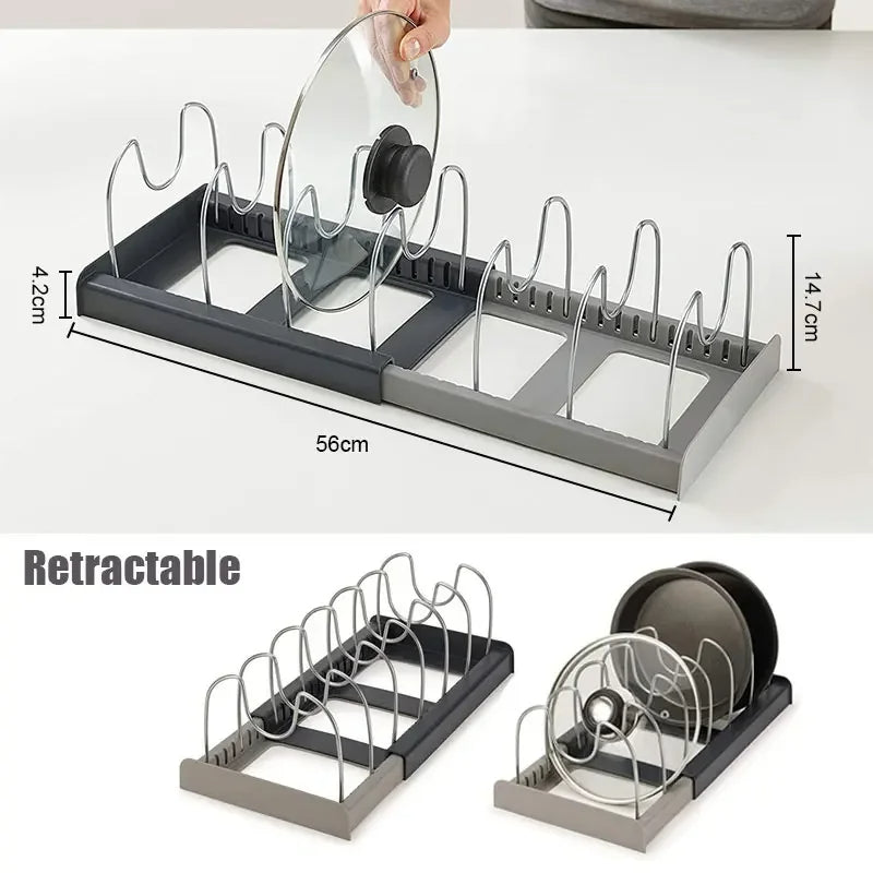 Expandable cookware organizer organizer