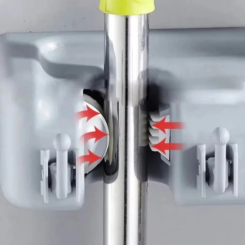 Wall mounted mop holder holder