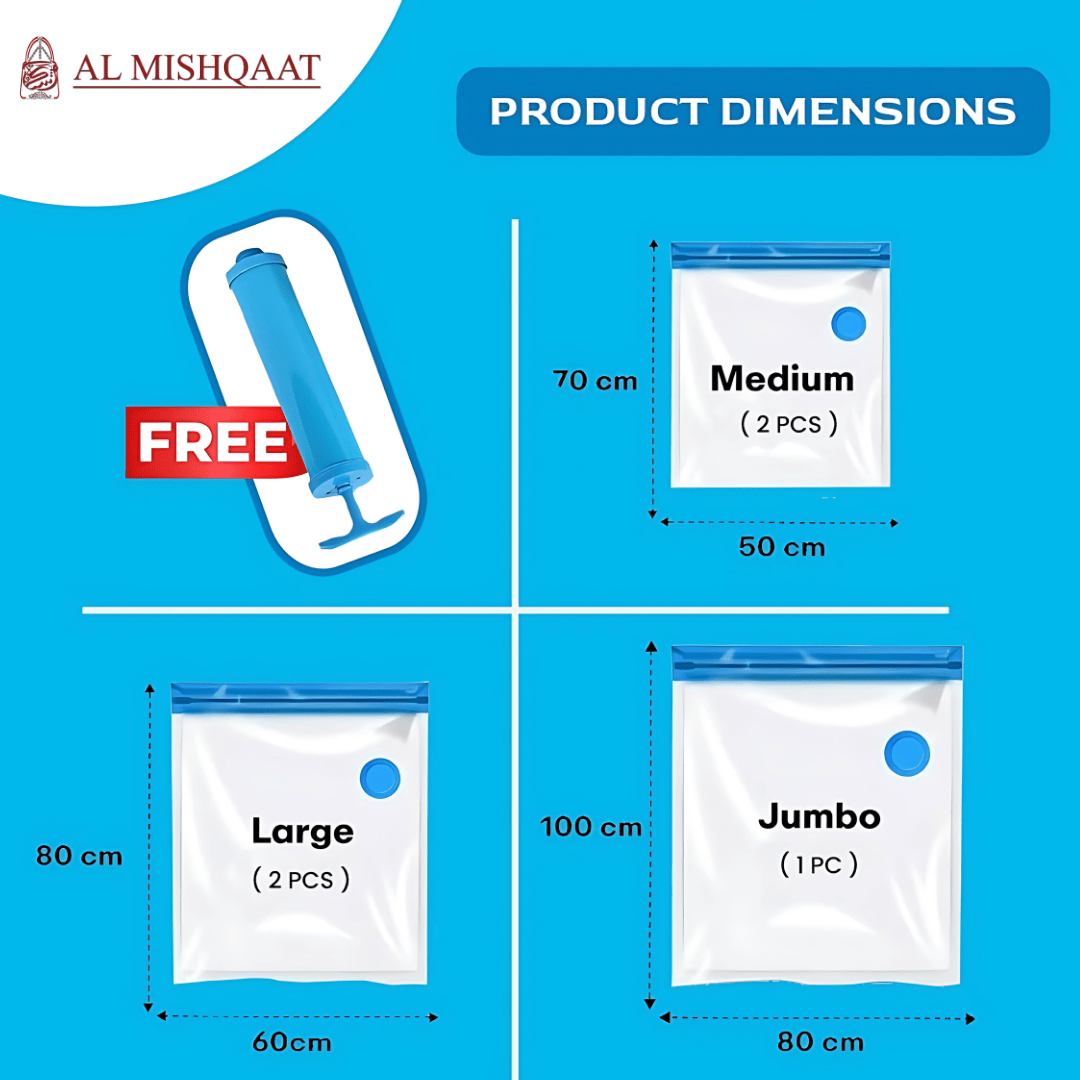 5 + 1 Vacuum Storage Bags Set