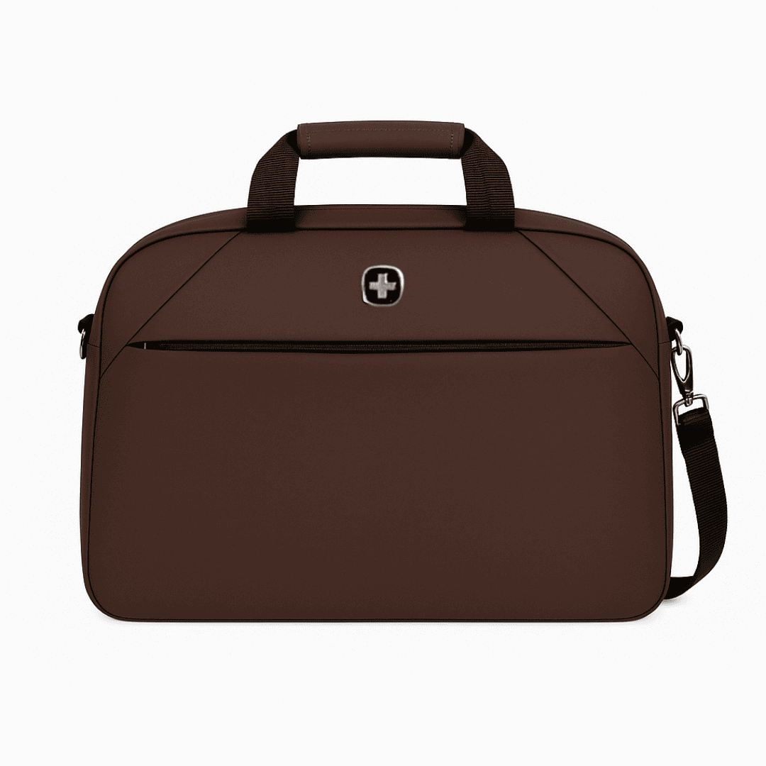 Elite faux leather sleek laptop bag