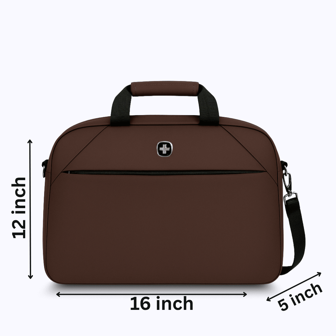 Elite faux leather sleek laptop bag