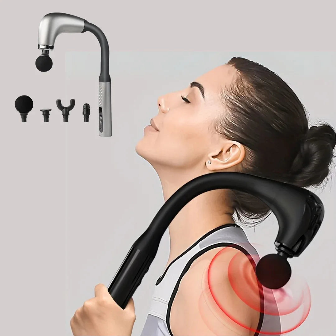 Powerful curved massage gun