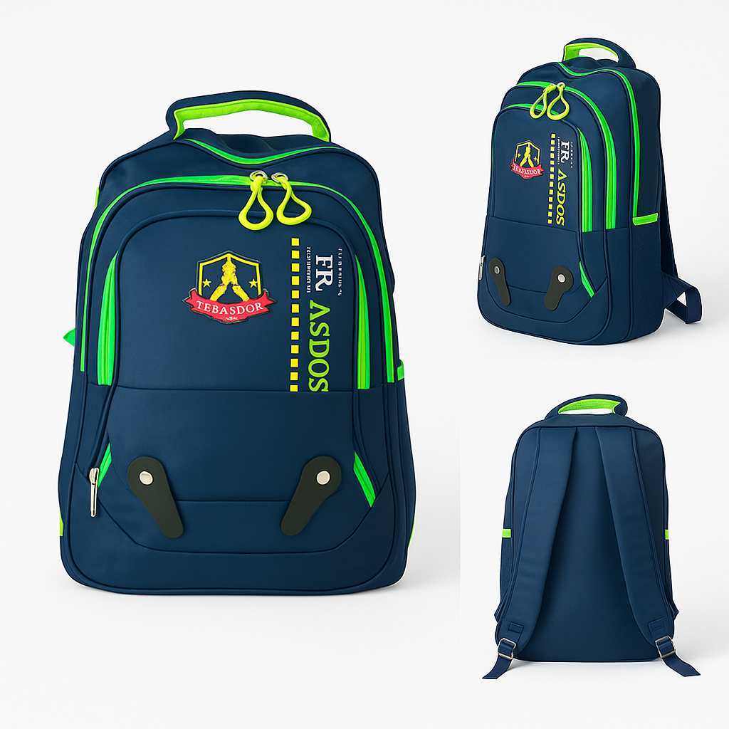 Lightweight branded Parachute Backpack Green backpacks