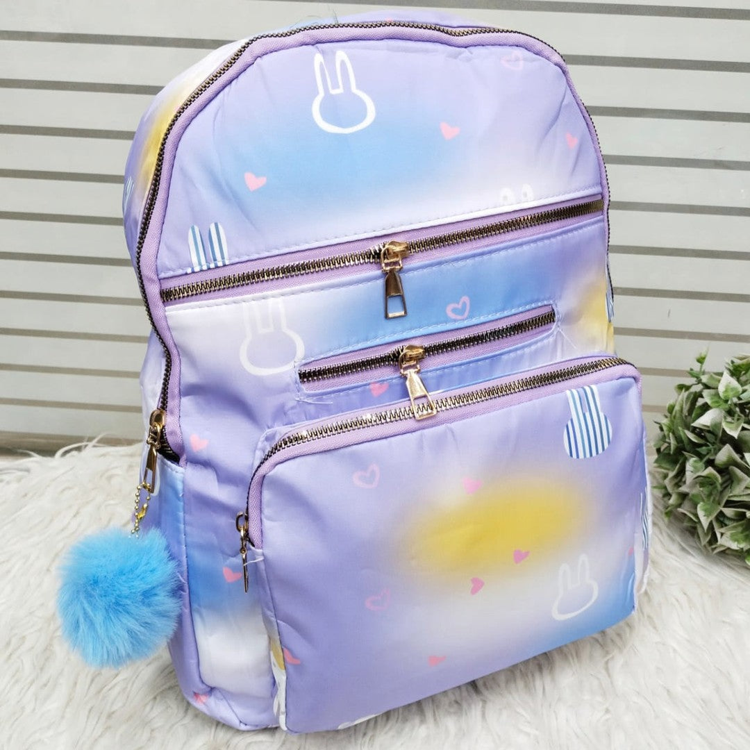 Cute printed backpacks Purple backpacks