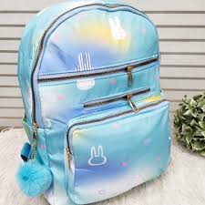 Cute printed backpacks cyan backpacks