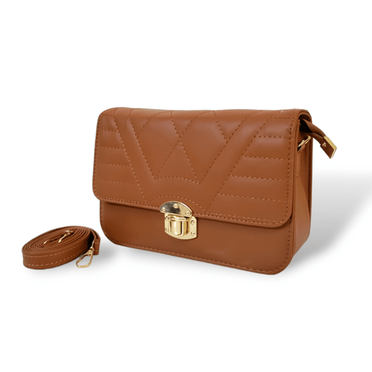 Spacious trendy solid color purse light brown purse