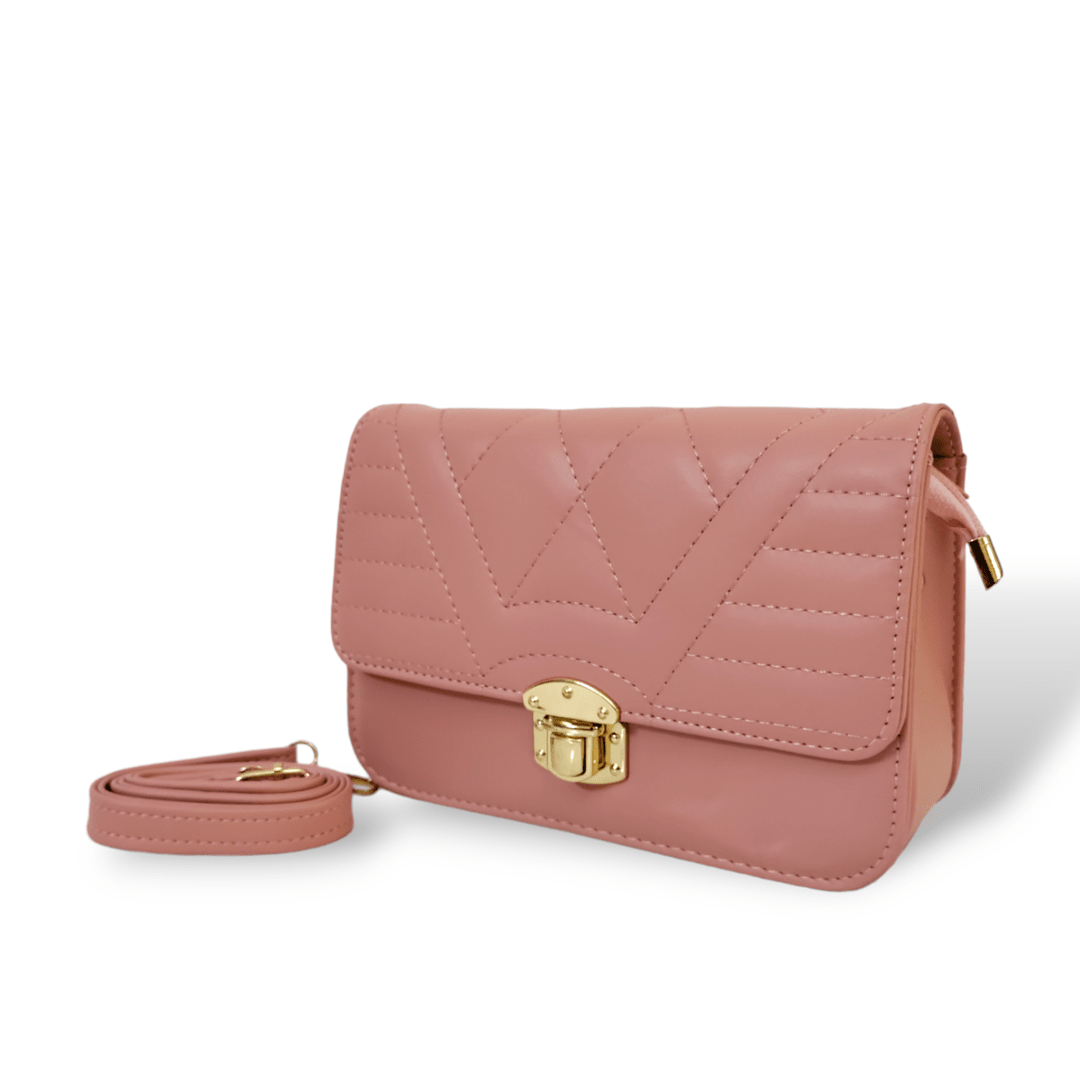 Spacious trendy solid color purse pink purse