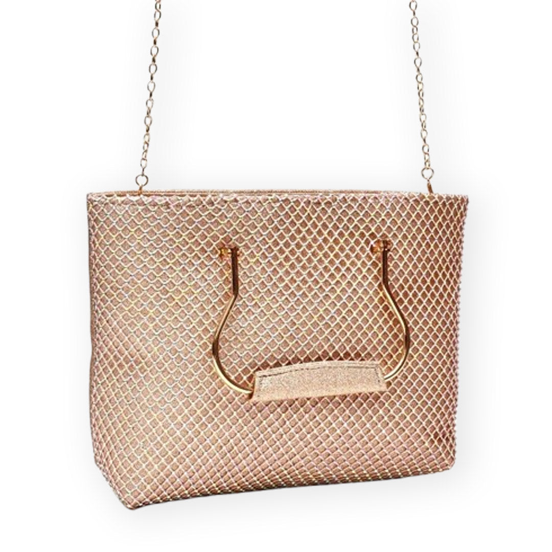 Bridal shiny diamond studded hand bag hand bags