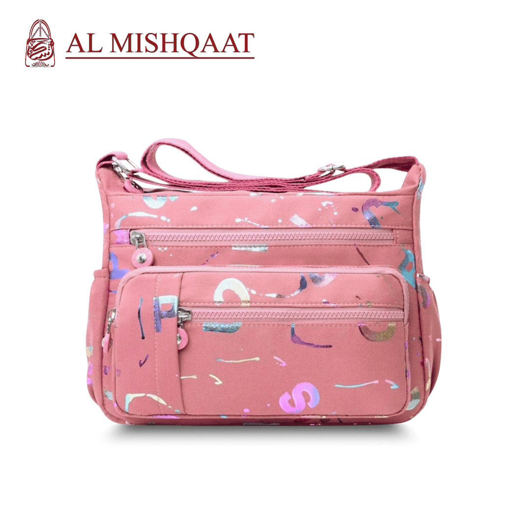 Pink Alphabet Crossbody Bag