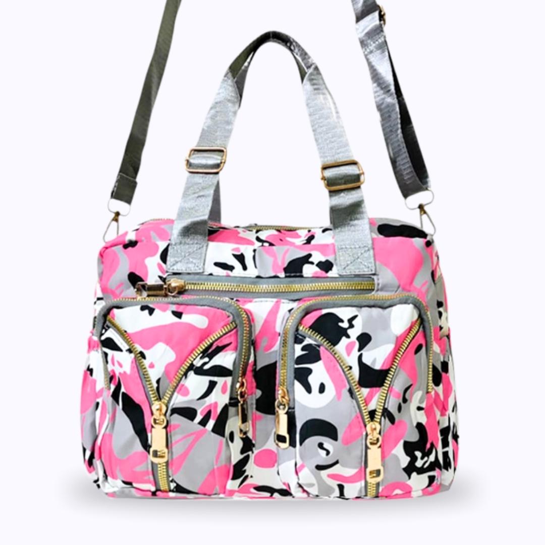 pink large size crossbody bag nylon polyster