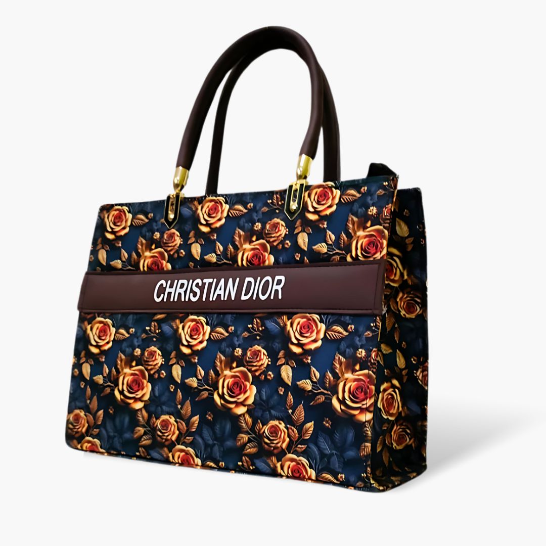 Floral printed tote bag