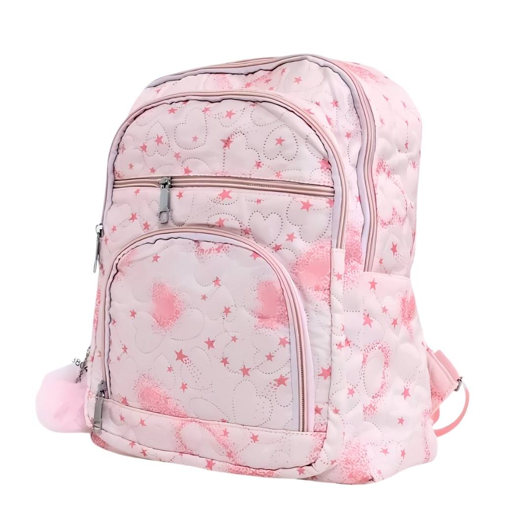 Stylish soft heart backpacks Pink backpacks