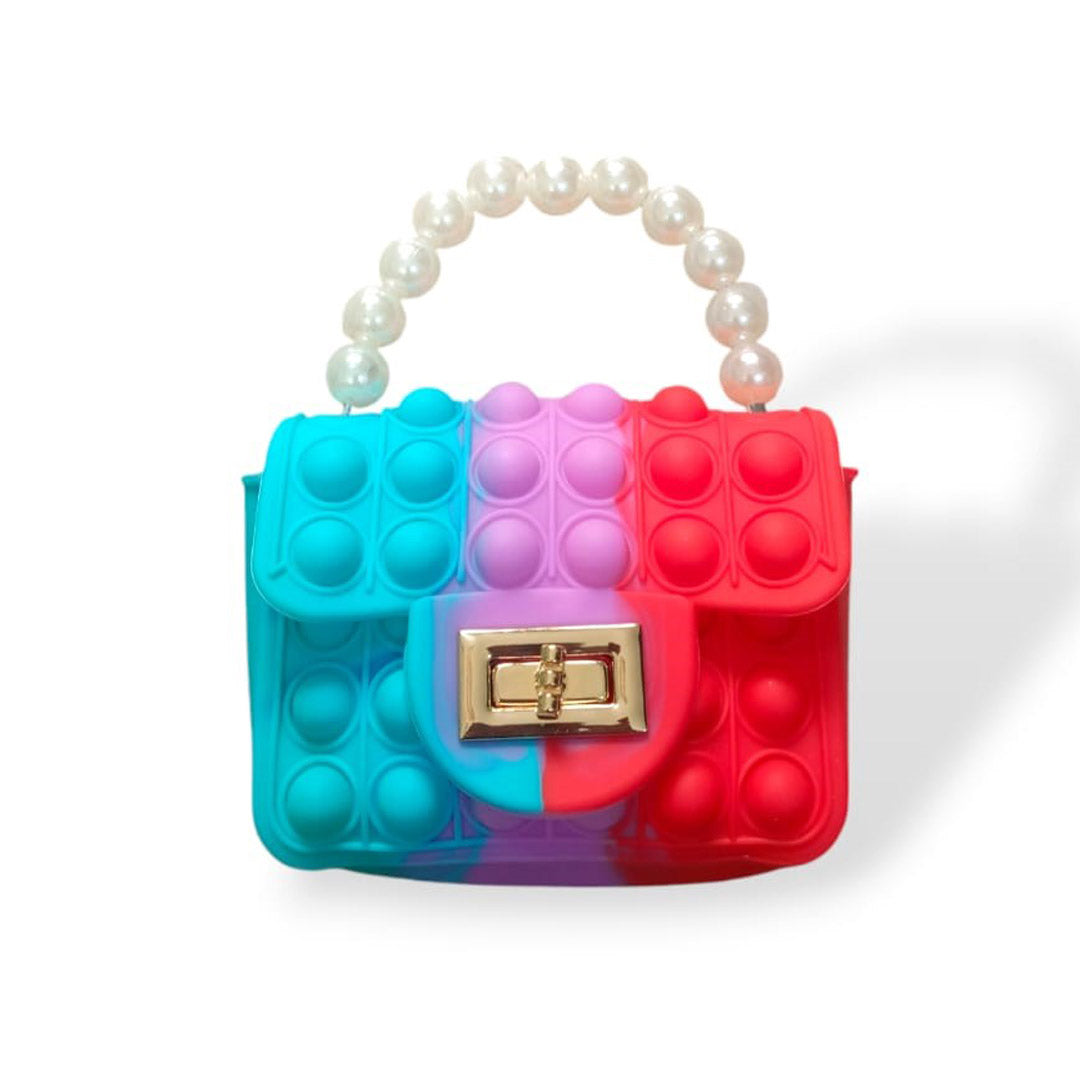 Kids popit purse blue-purple-red purse