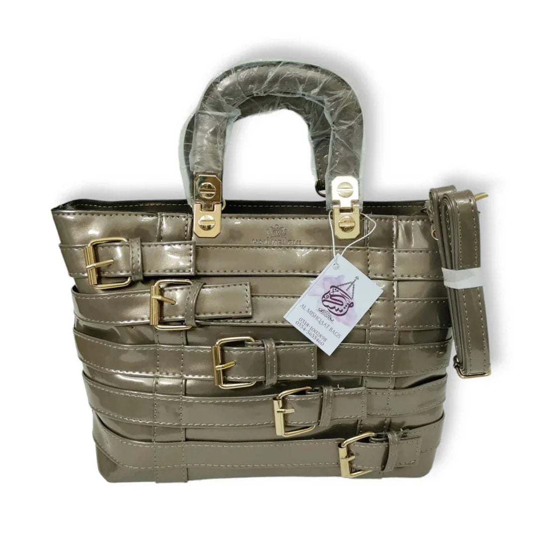 Artificial metallic belts hand / shoulder bag Silver hand/shoulder bags