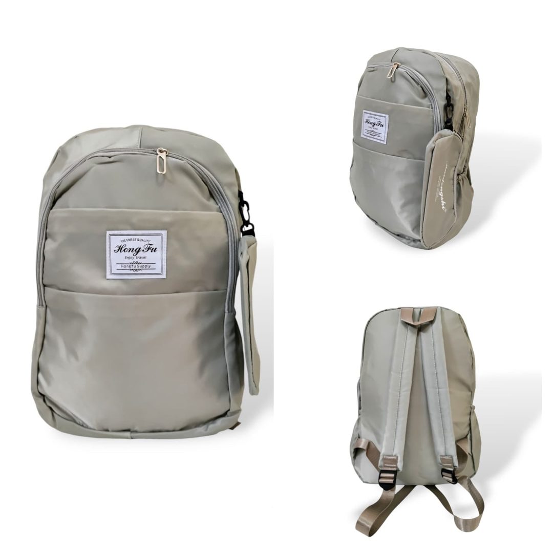 Hong-fu plain colors backpack Gray backpacks