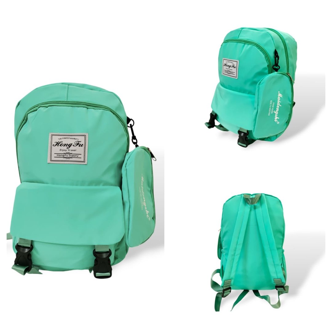 Hong-fu plain colors backpack cyan backpacks