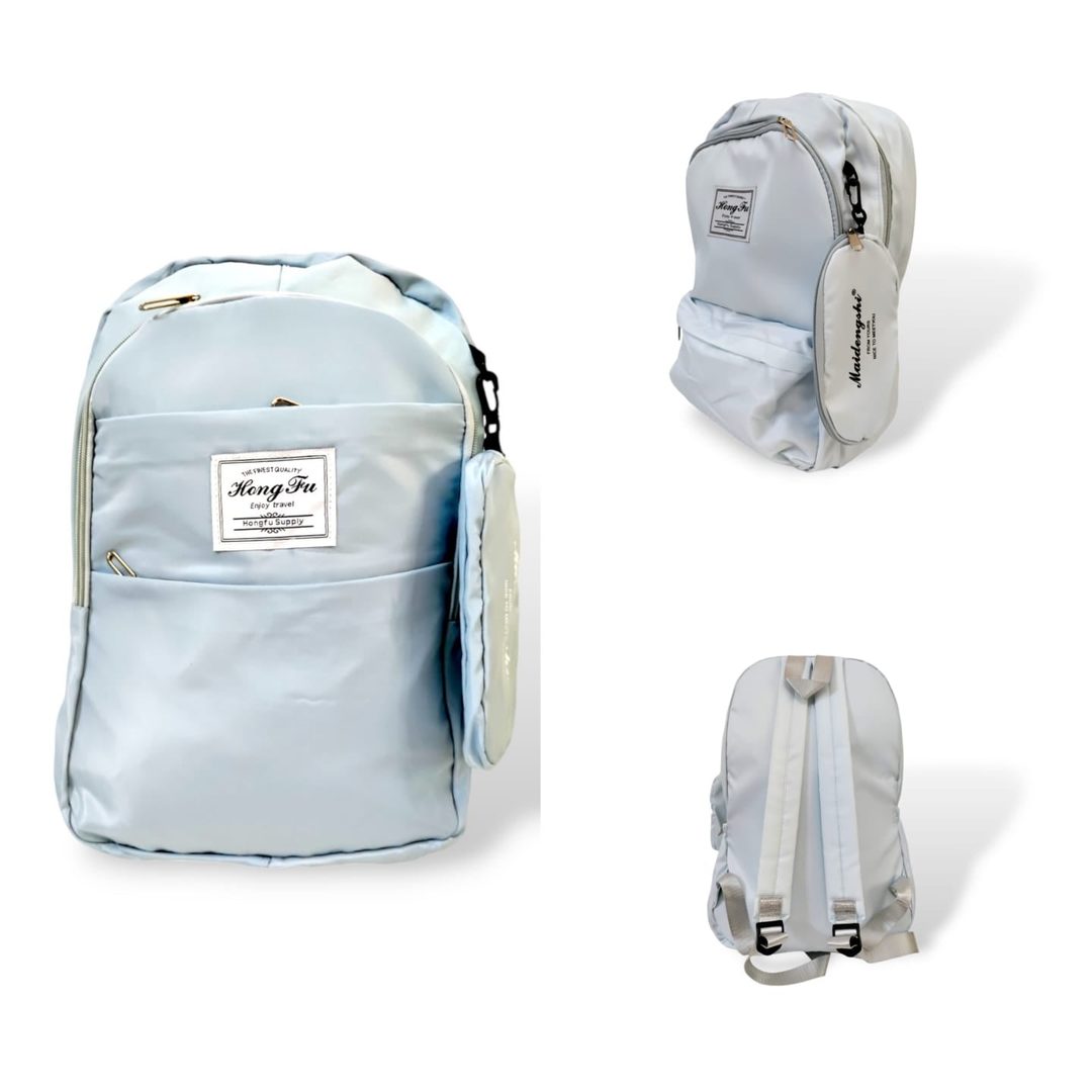 Hong-fu plain colors backpack blue & Pink backpacks
