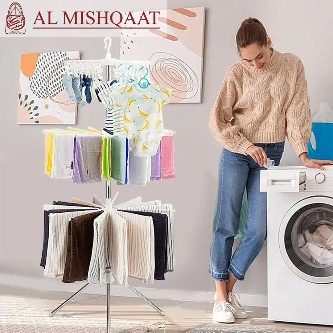 Tripod laundry dryer space saving