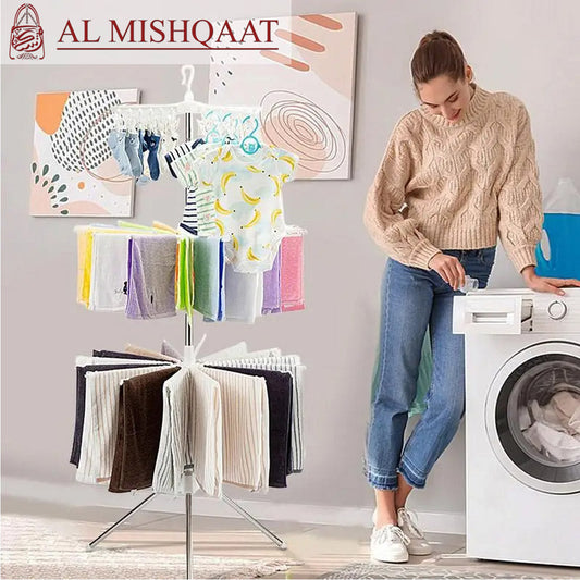 Tripod laundry dryer space saving