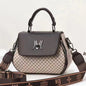 Vintage artificial leather satchel bag Beige hand/ shoulder/ crossbody bags