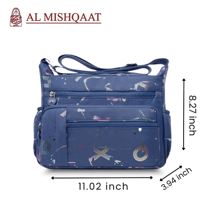 Blue Alphabet Crossbody Bag