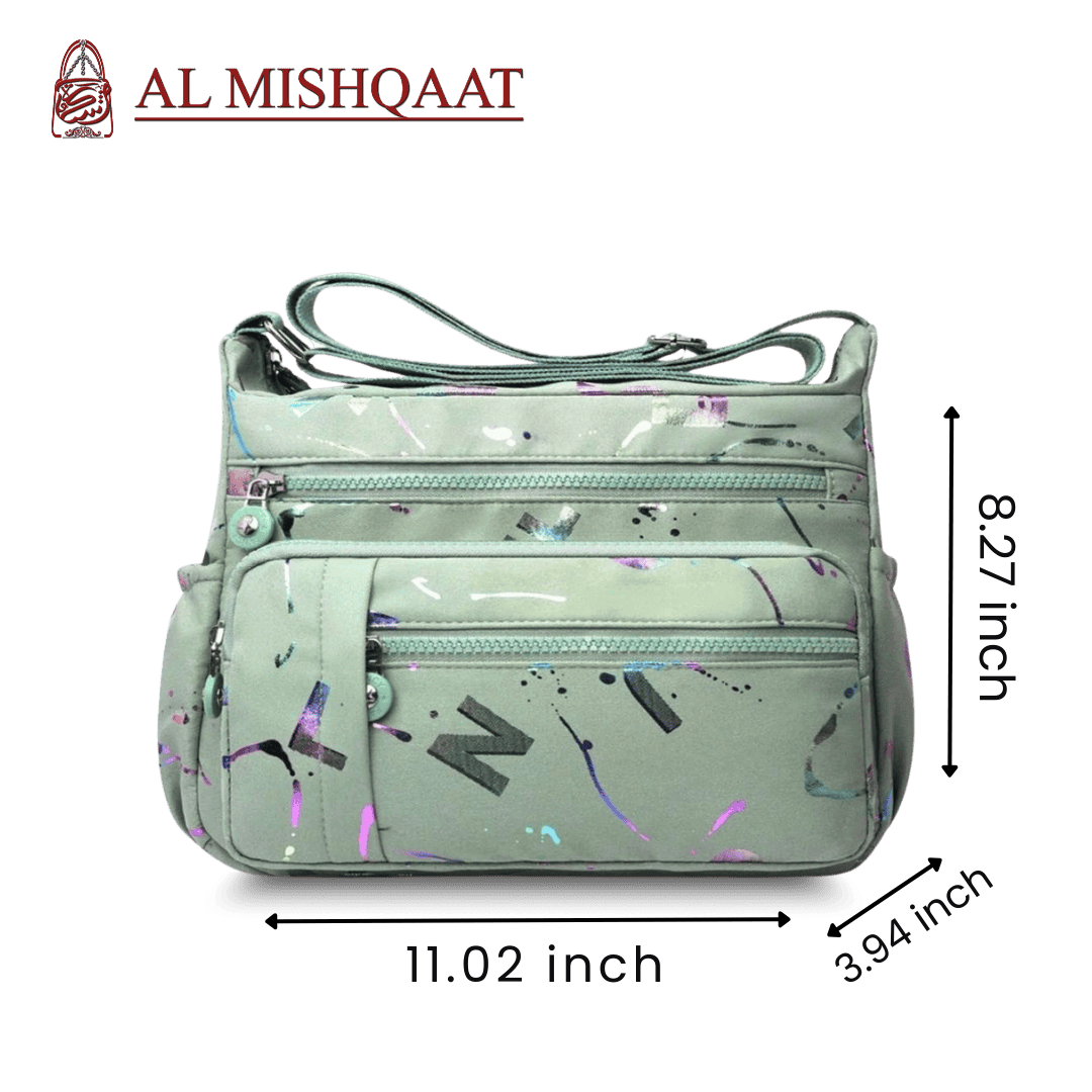 Green Alphabet Crossbody Bag