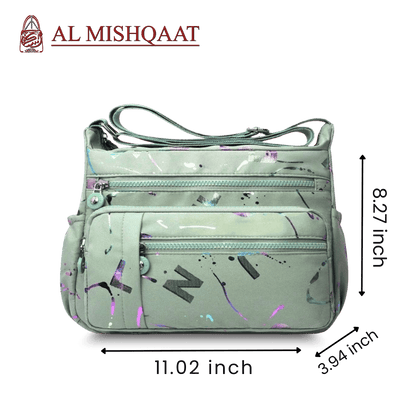 Green Alphabet Crossbody Bag