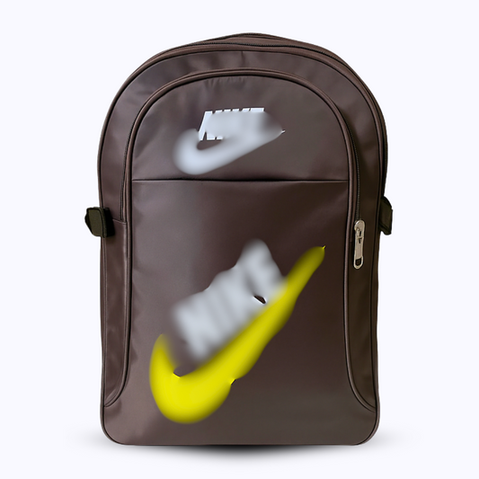 Brown Double zipper backpack