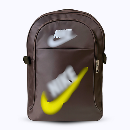 Brown Double zipper backpack 