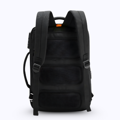 Black Orange Hand Carry Laptop Backpack, Laptop Backpack