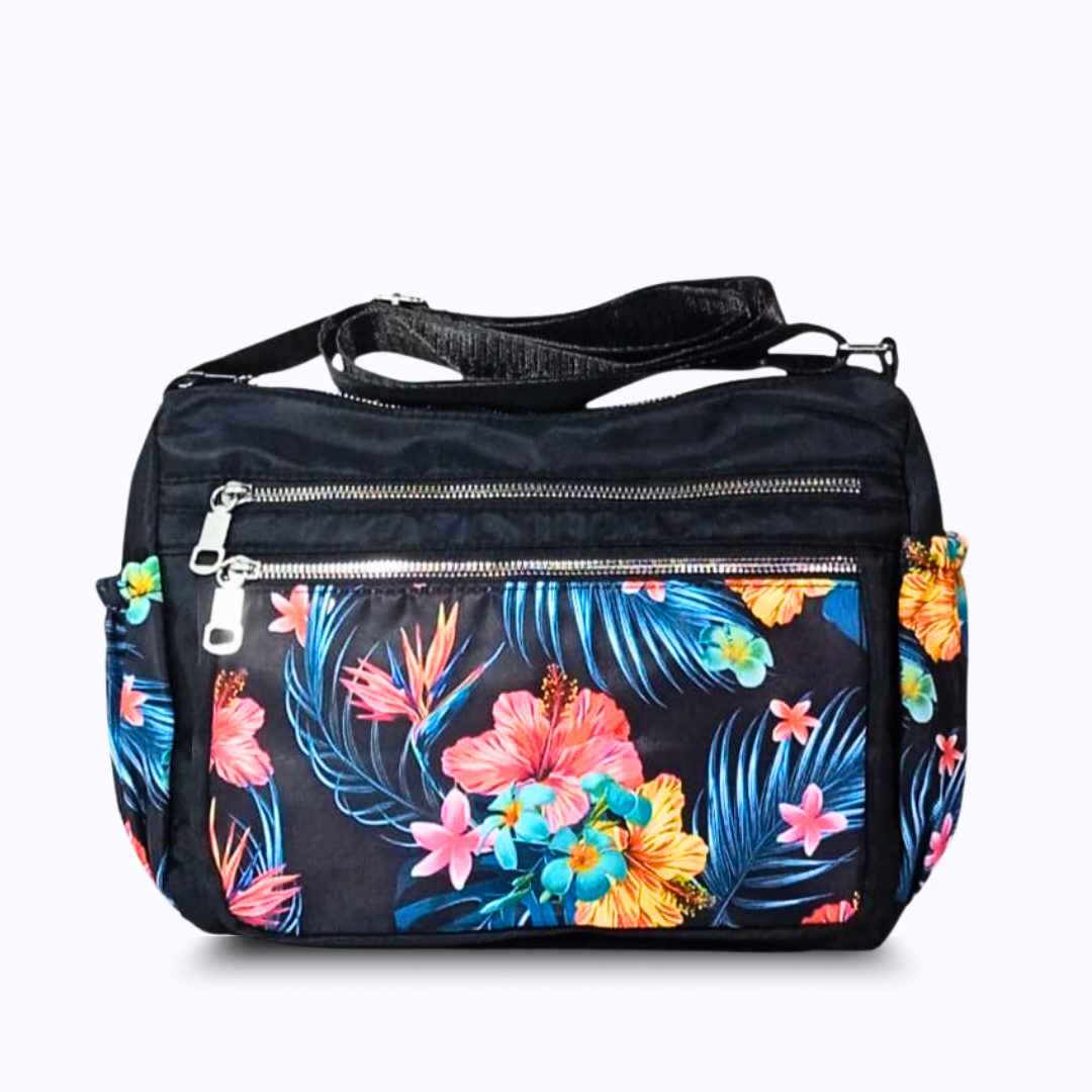 Printed parachute shoulder bag -Flowers Multicolor hand/ shoulder bags