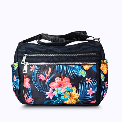 Printed parachute shoulder bag -Flowers Multicolor hand/ shoulder bags
