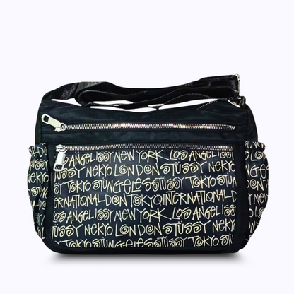 Printed parachute shoulder bag - Graffiti Black hand/ shoulder bags