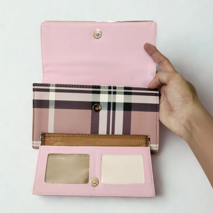 Premium checkered clutch purses