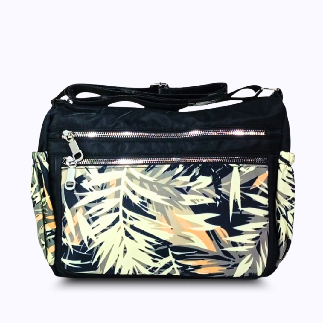 Printed parachute shoulder bag - Leaves hand/ shoulder bags
