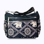 Printed parachute shoulder bag - Elephant black and grey hand/ shoulder bags